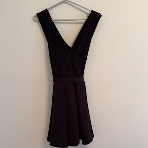 Dynamite Black Back Crossing Dress